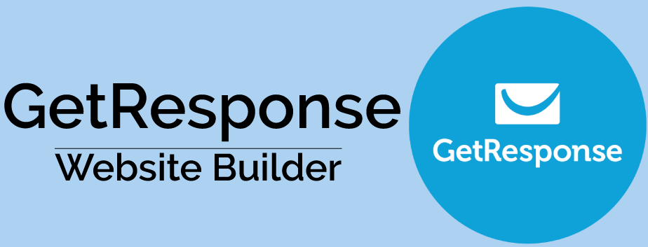An Image featuring GetResponse logo with text GetResponse Website Builder