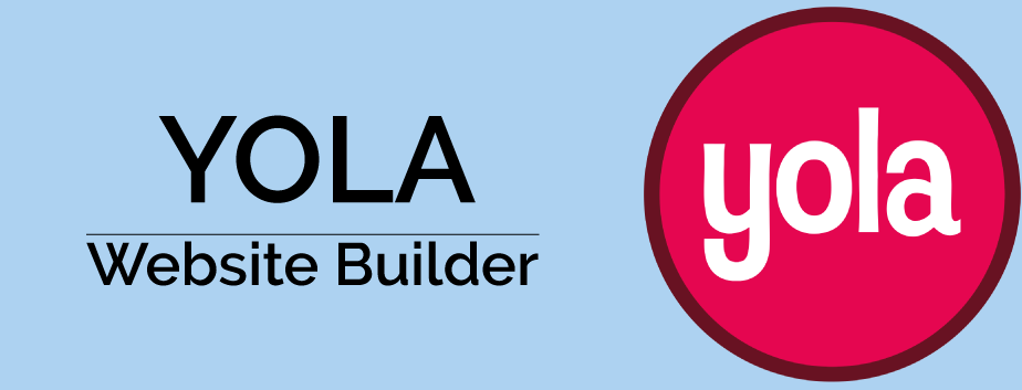 An Image featuring Yola logo with text yola Website Builder