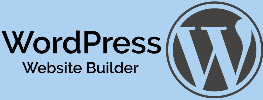 An Image featuring wordpress logo with text WordPress Website Builder