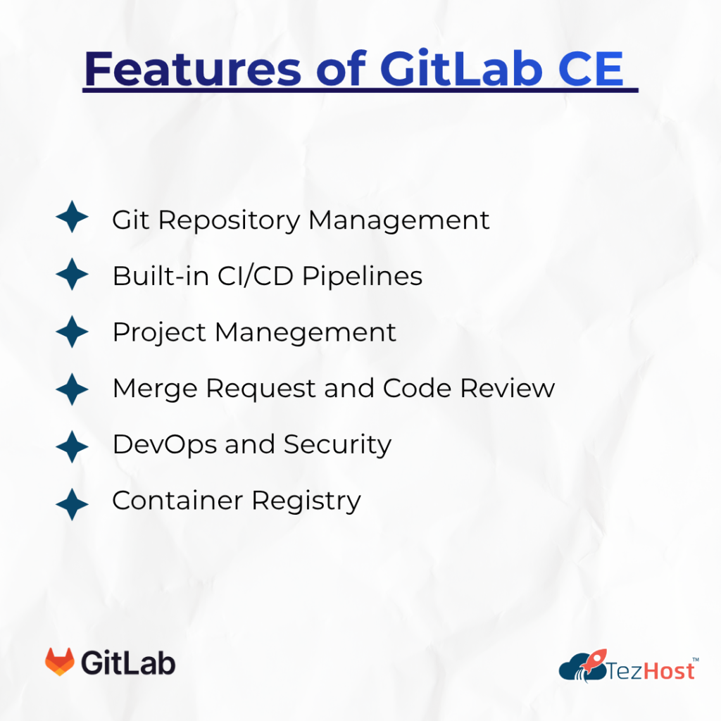 What is GitLab CE
Features of GitLab CE