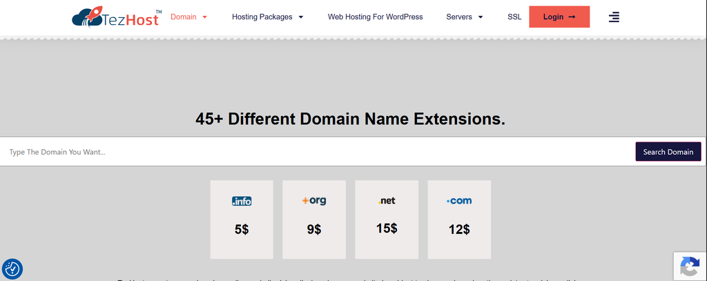 Register Domain Name
domain registration
tezhost