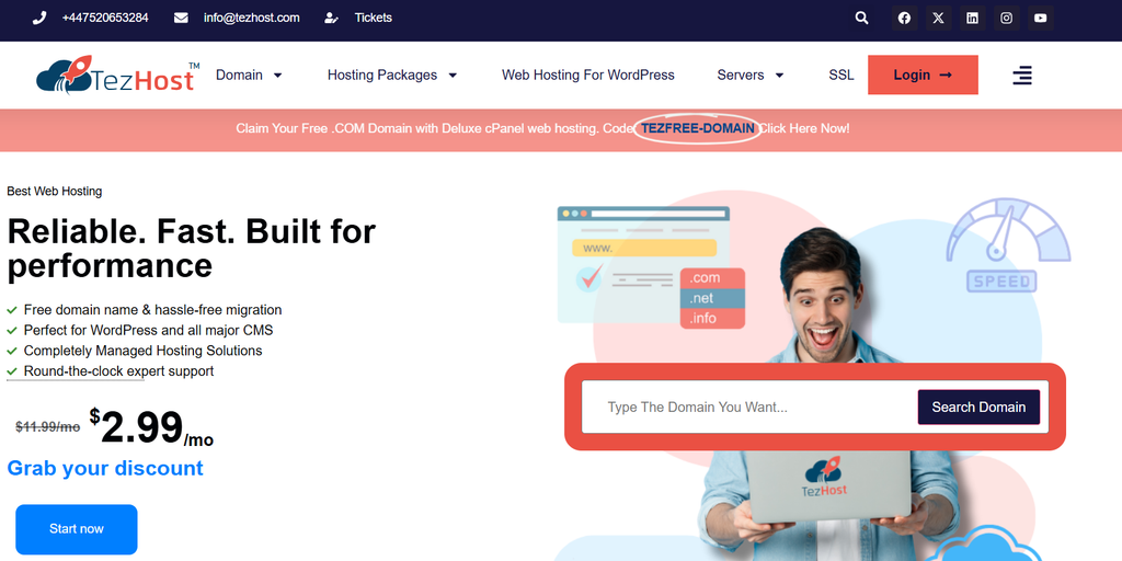 Register Domain Name
domain registration
tezhost