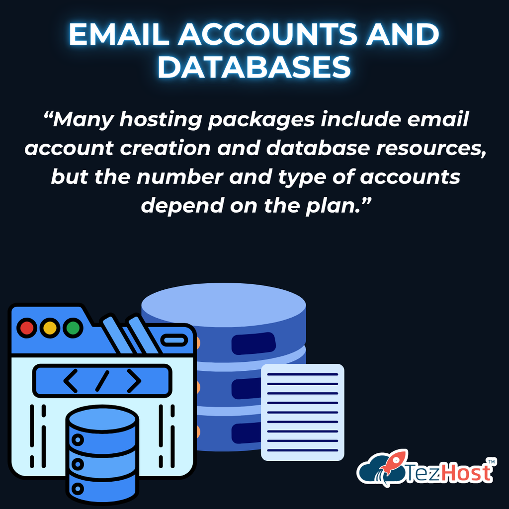 Email Accounts and Databases