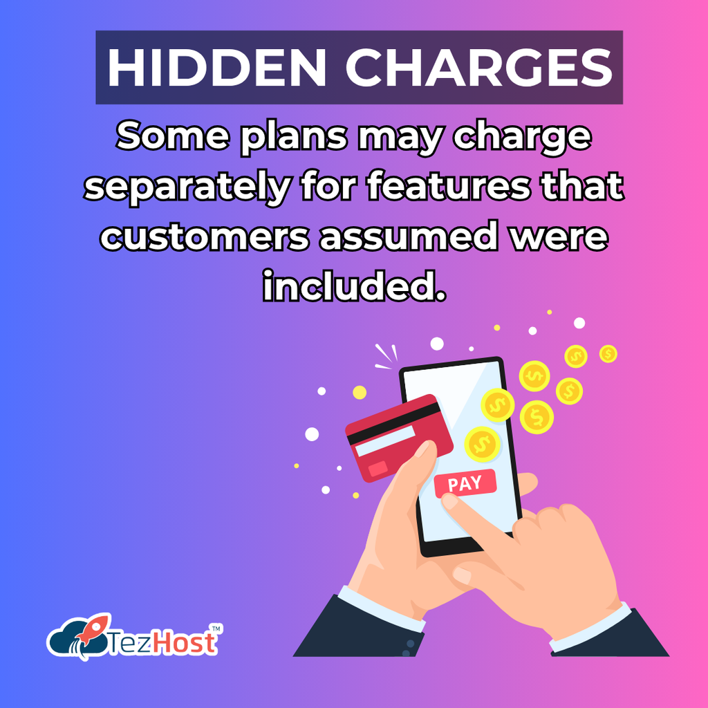 Hidden renewal fees and unexpected charges as web hosting red flags
