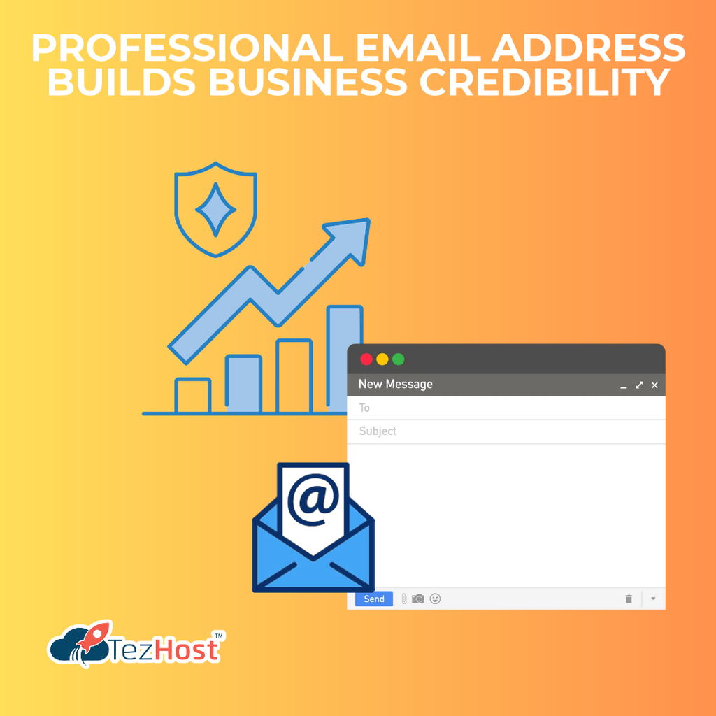Comparison of a free email address and a professional domain based email