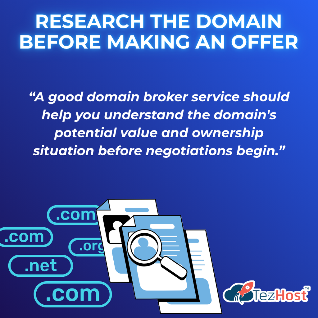 Research the Domain Before Making an Offer
