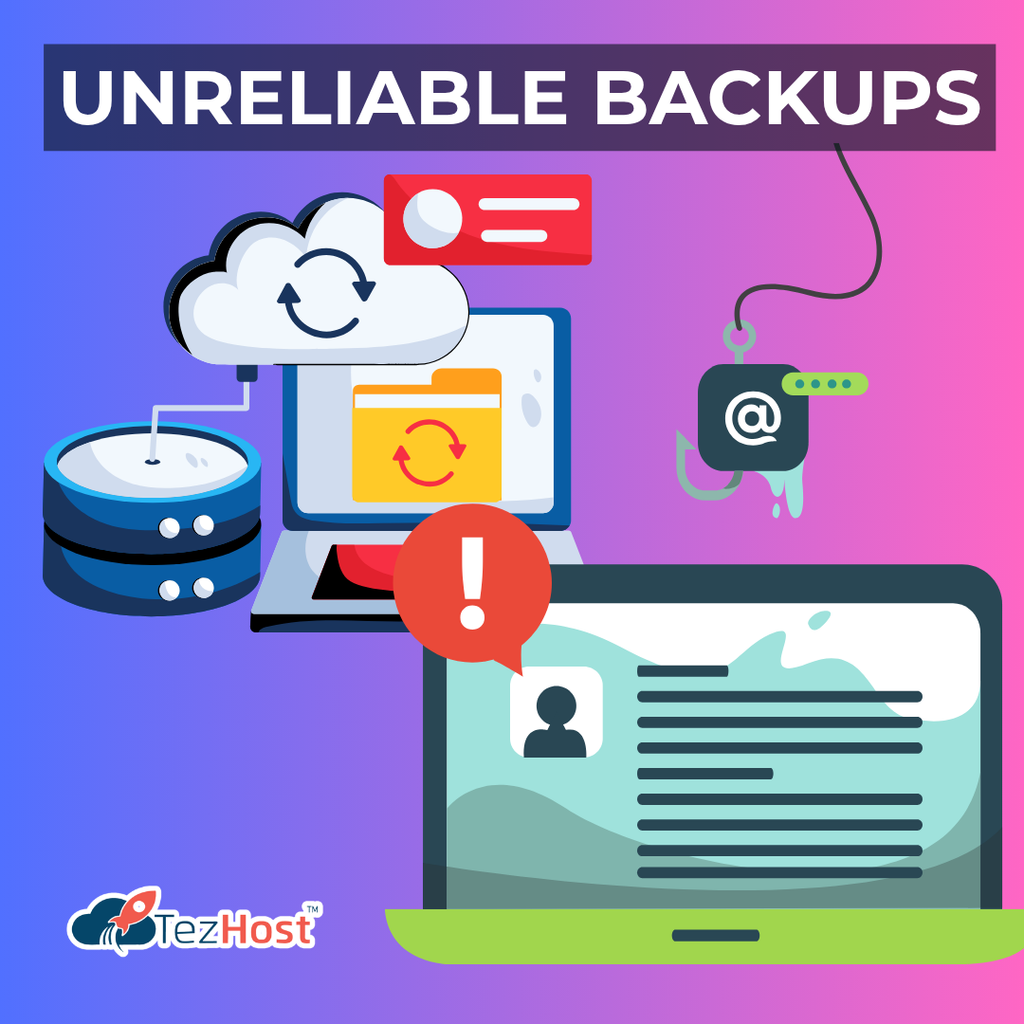Web hosting security risks including malware protection and backup concerns