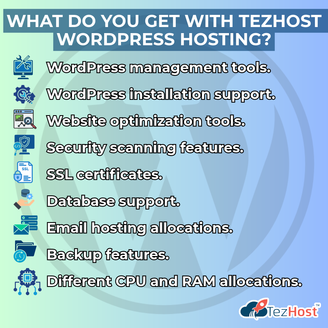 What Do You Get with TezHost WordPress Hosting?