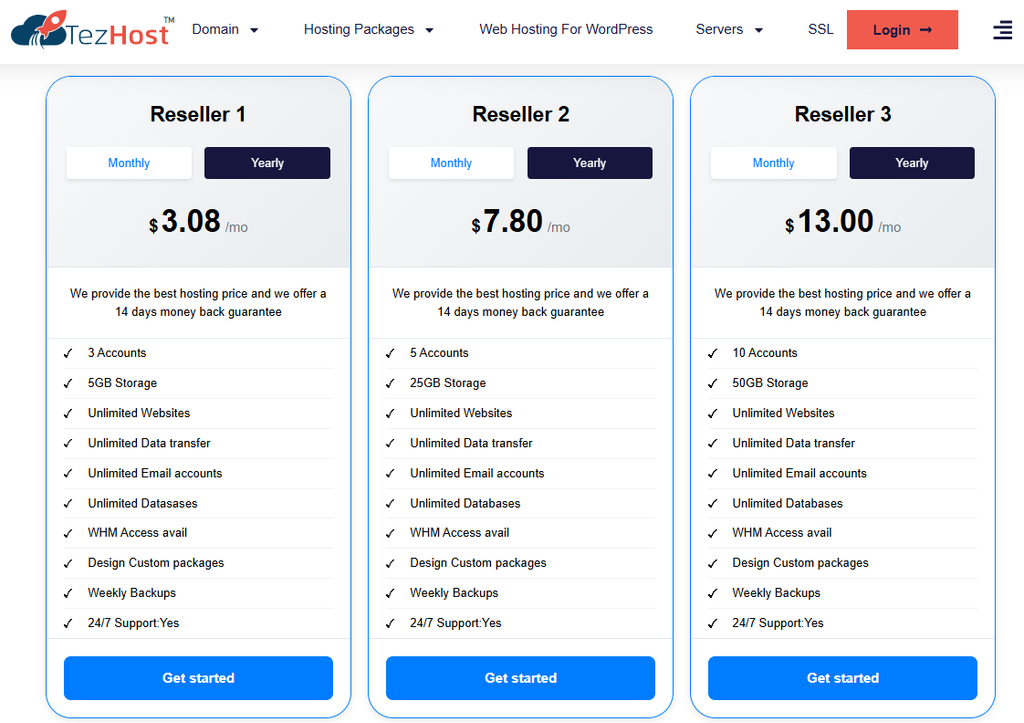 start a cloud hosting business with TezHost