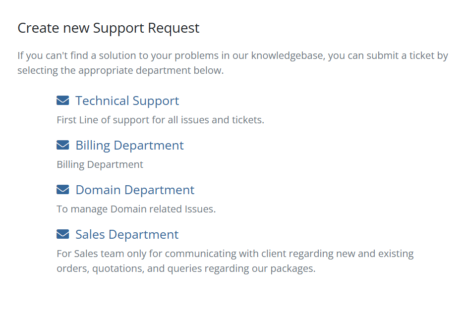 TezHost customer support and web hosting services