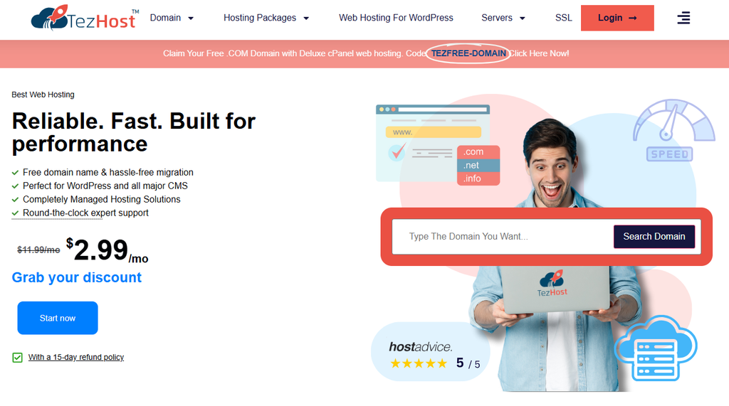 Types of Web Hosting: 7
tezhost